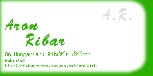 aron ribar business card